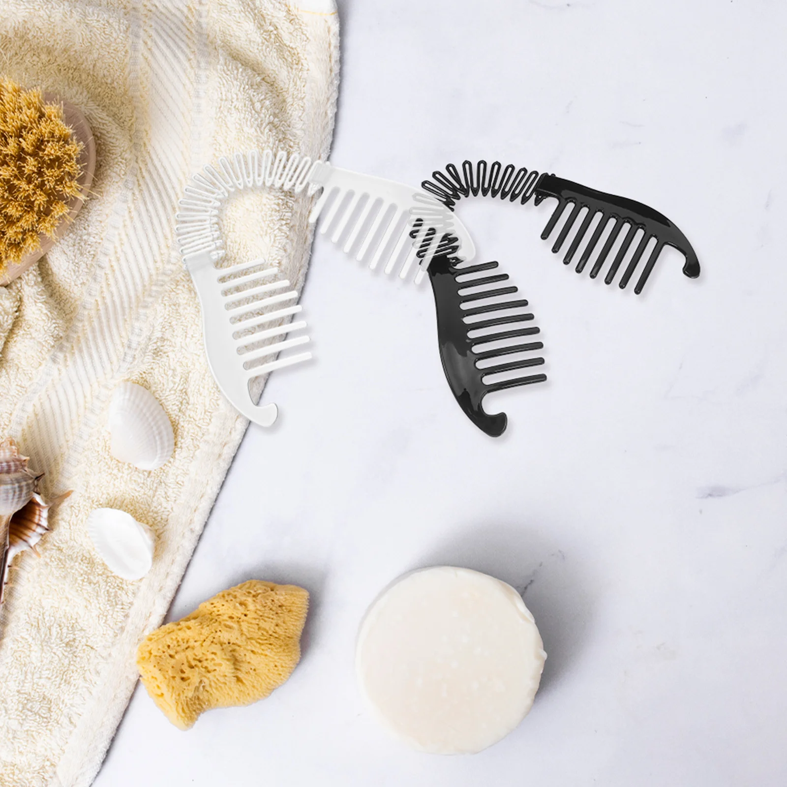 

4pcs Banana Clip For Women Lightweight Stretchy Hair Clips Thick Fine Hair Secure Grip Ponytail Holder Styling Use