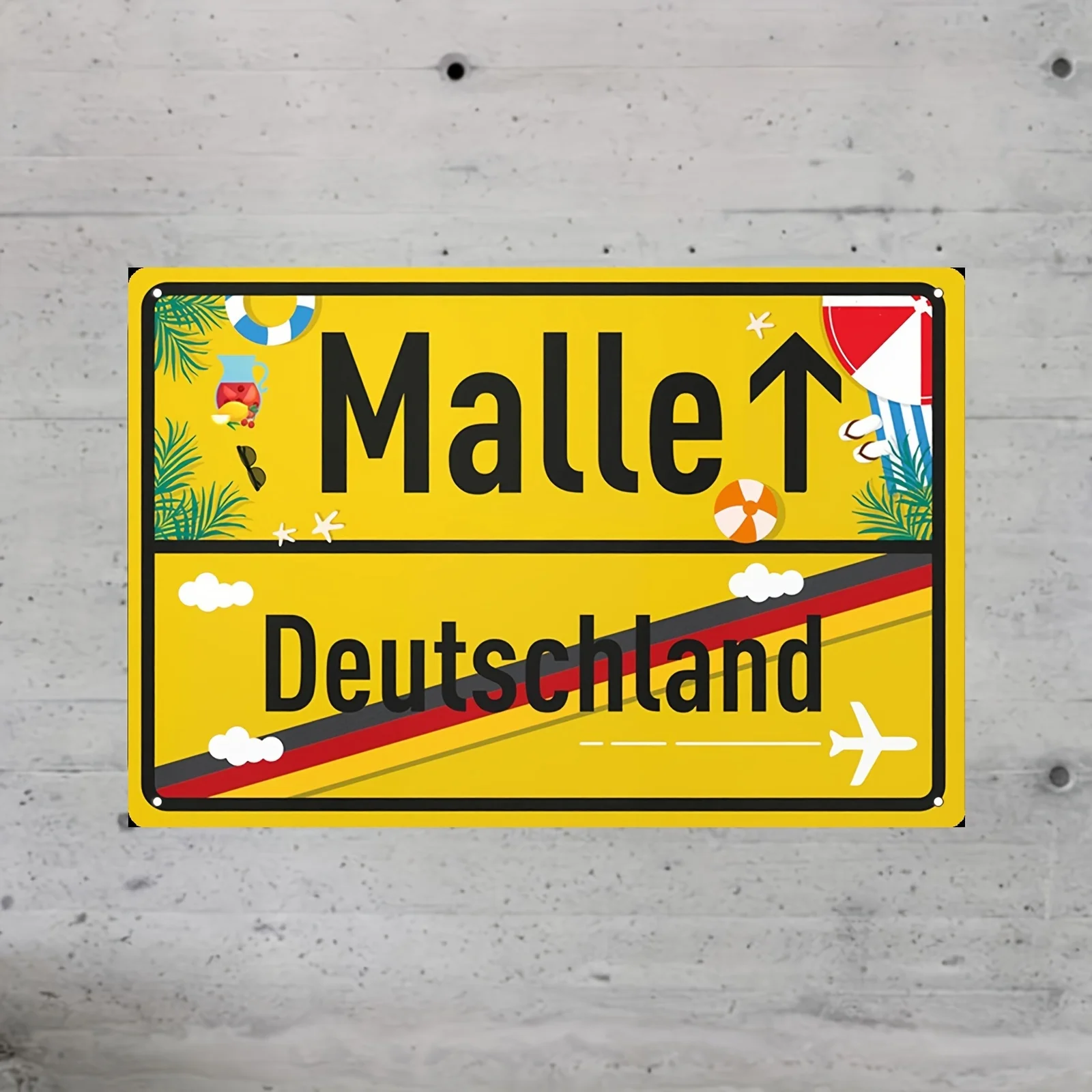 Malle Mallorca 7.87X11.81inch Metal Sign - Ideal for Birthday Celebrations with an Alcohol Theme & Gifts, Humorous Decorations