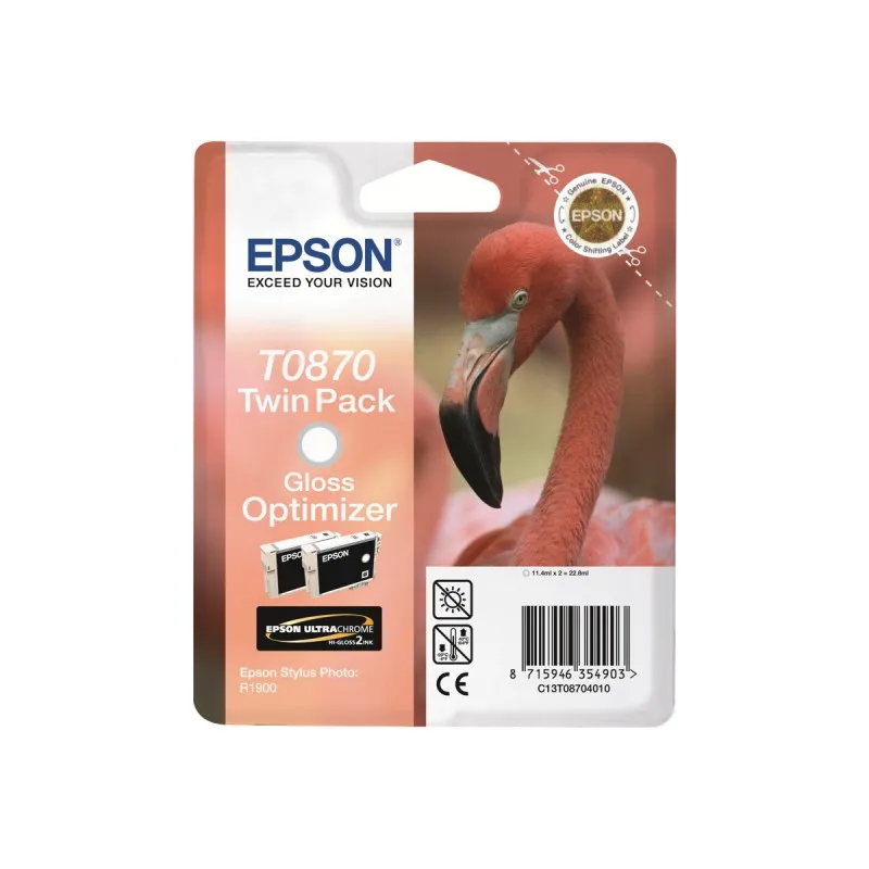 Epson T0870 2 Pack glitter optimizers original ink cartridges-C13T08704010 C13T08704010 tintasycartuchos.com