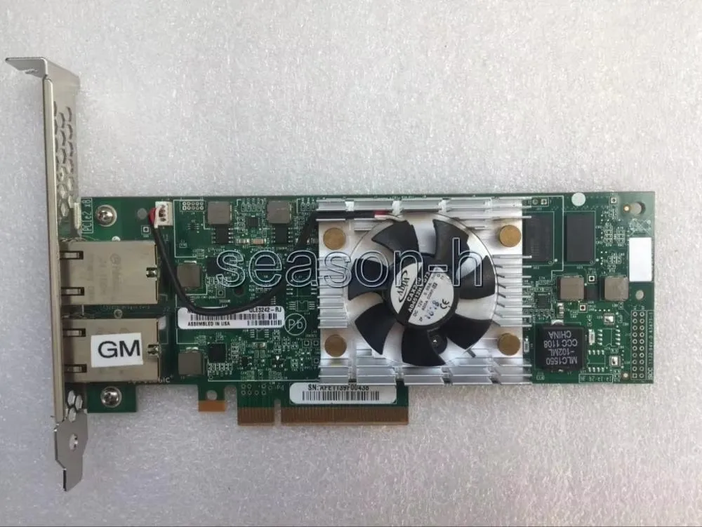 QLE3242-RJ RJ45 10GbE PCIE8 2-Port  Network Adapter Full profile bracket