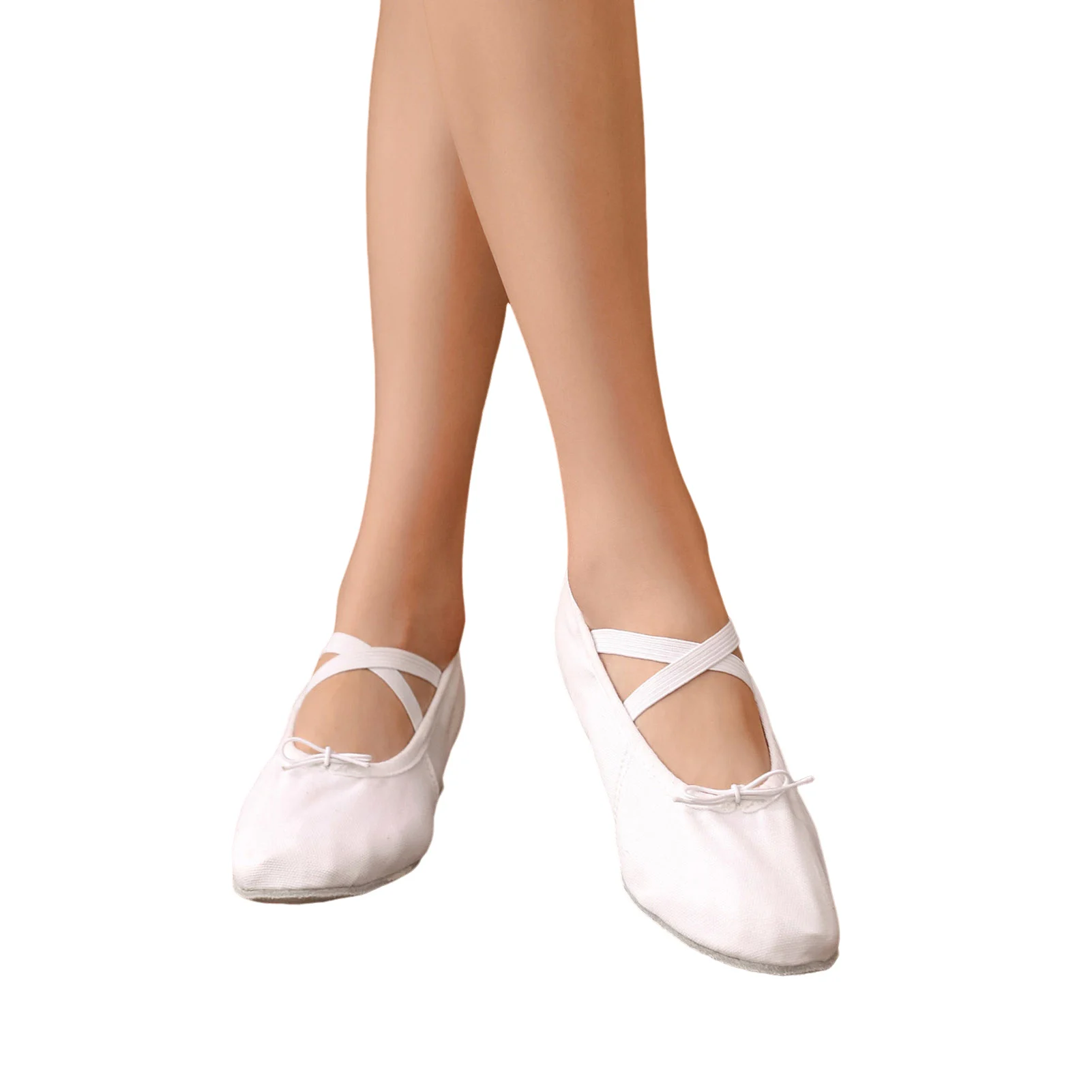 Ballet Shoes Dance Slippers with Low Chunky Heel Ballet Slipper Soft Dance Shoes for Lyrical Modern Jazz Dance