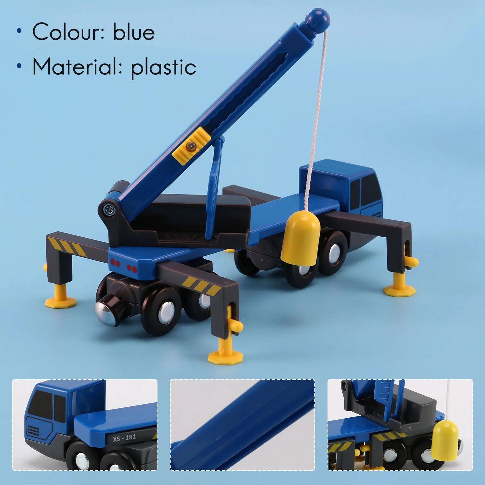 Treno multifunzionale Set di giocattoli Accessori Mini gru Camion giocattolo Vheicles Giocattolo per bambini compatibile con binari in legno Ferrovia