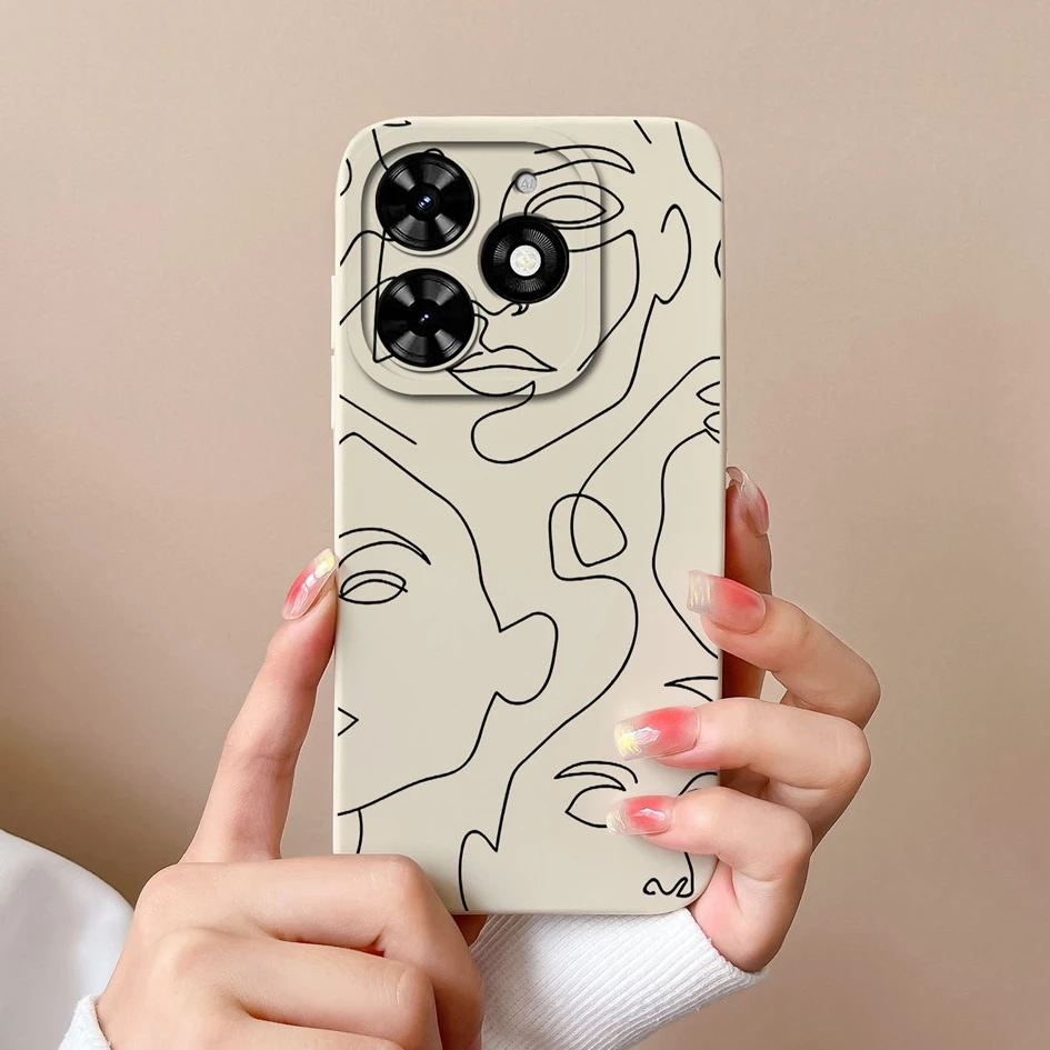 Case For Tecno Spark Go 2024 Cute Shockproof Matte Astronaut Bear Soft Liquid Silicone Back Cover For Tecno SparkGo 2024 Fundas