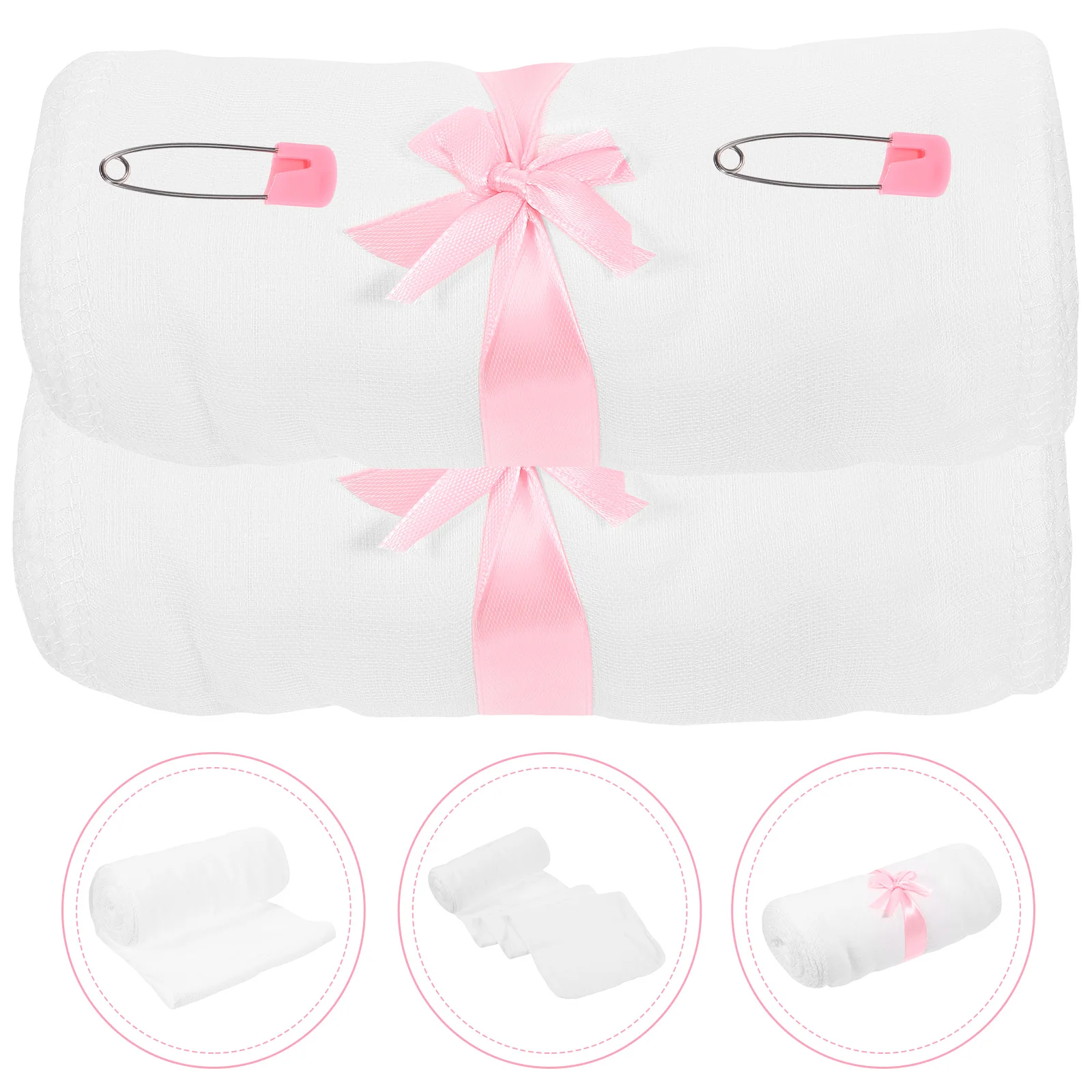 2 Rolls Belly Belt Postpartum Band Gauze Double-layer Shaping Maternity Recovery Waist Cotton Wrap Slimming