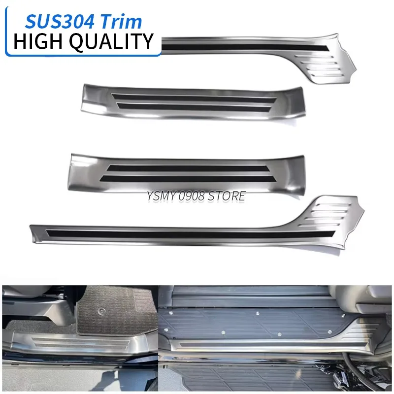 For Toyota Voxy Noah 90 2022 4 Pieces Auto Interior Accessories Door Sill Plate High Quality Stainless Steel Car Styling