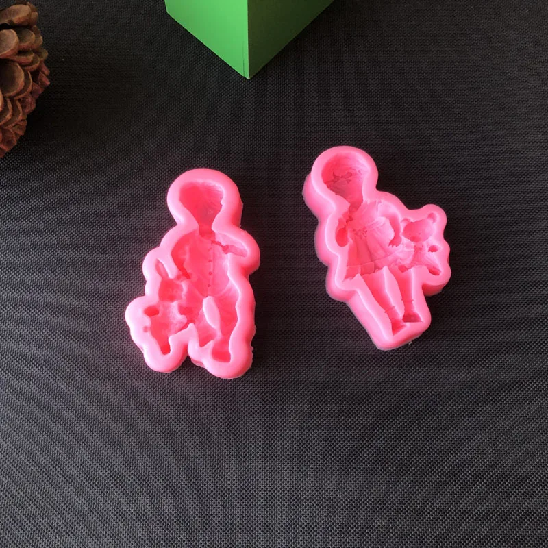 3D baby series silicone mold cute boy / girl modeling DIY cake chocolate decoration baking accessories mold