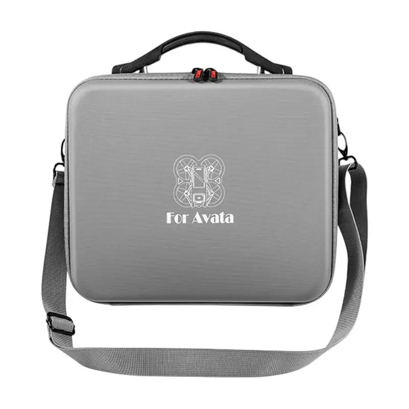 

For DJI Avata Portable Box Travel Carrying Case PU Leather Storage Bag With Handle And Shoulder Strap For Electronic Accessories