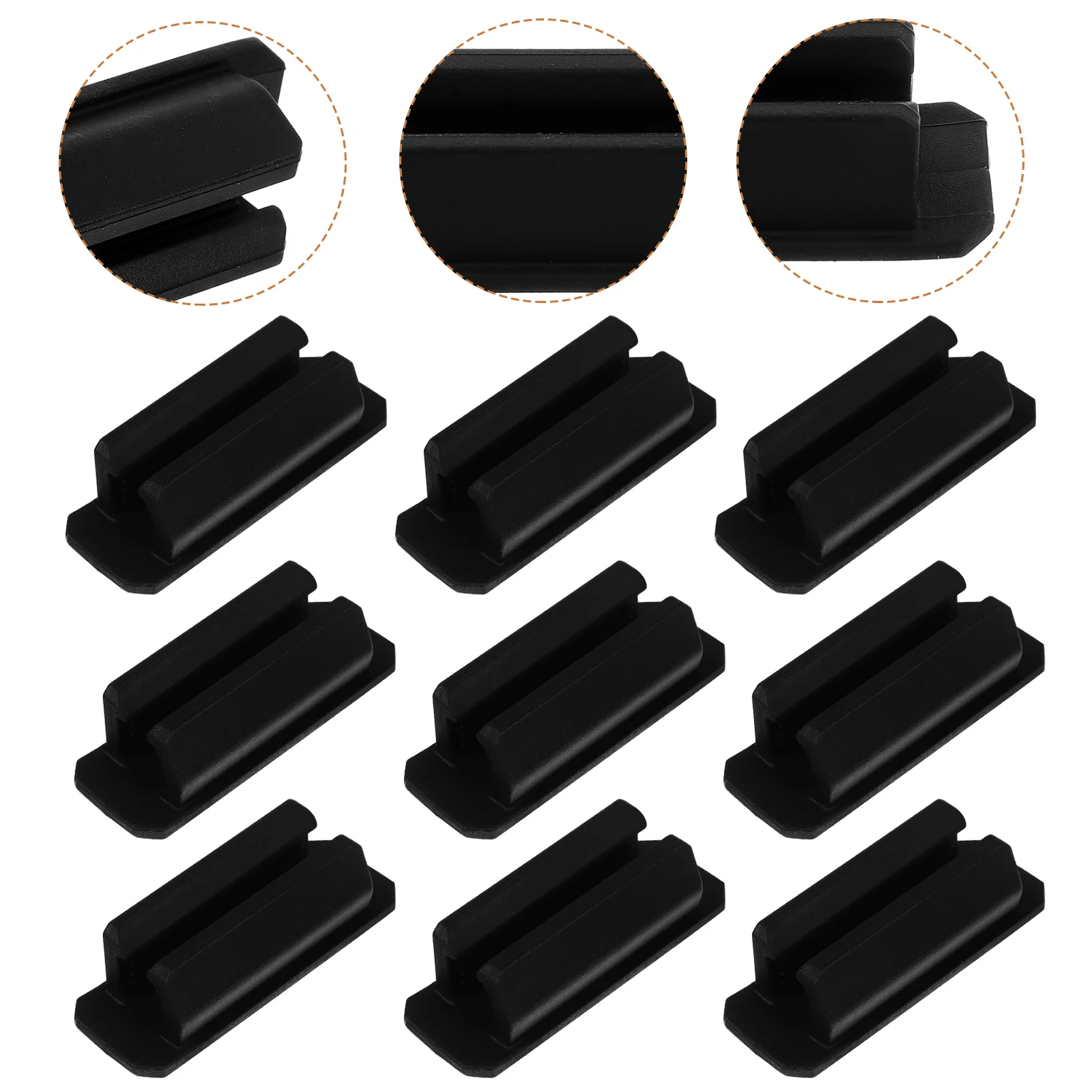 10 Pcs Desktop Silicone Pen Adhesive Pen Holder Adhesive Writing Buckles Holder Clips Holders Portable