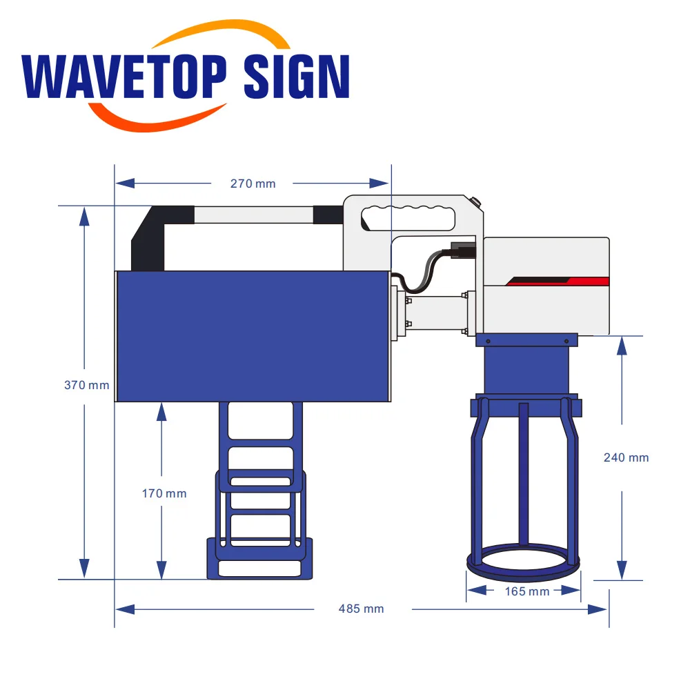 WaveTopSign 355nm Hand-held UV Laser Marking Machine 3W 5W Marking Range 100mm