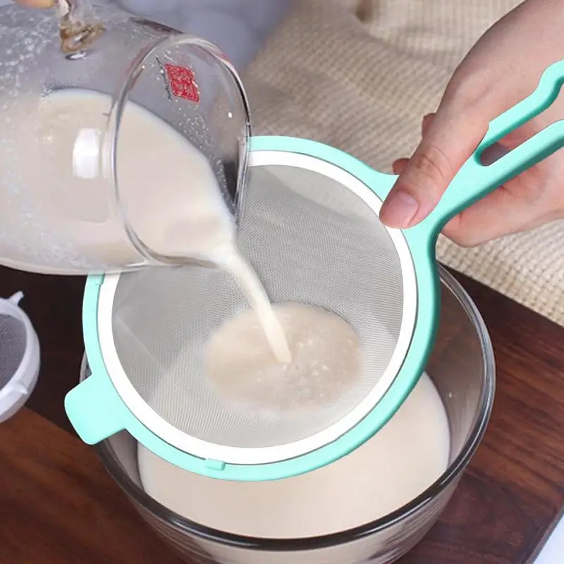 

Kitchen Colander Fine Mesh Stainless Steel Sieve Strainer Pasta Colander Multi-Functional Metal Small Sieve Spoon Juice Loose