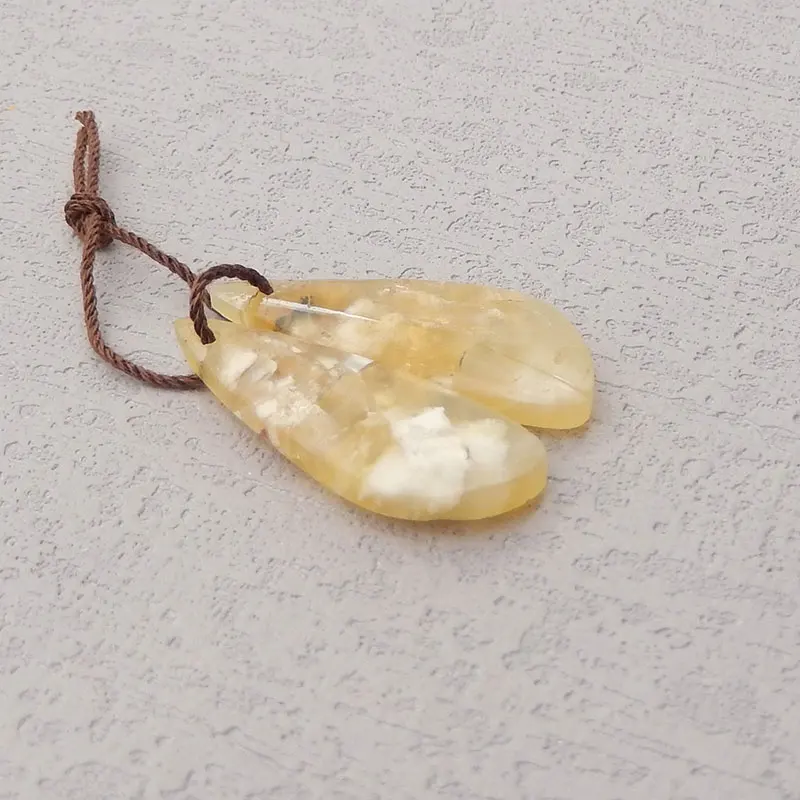 Semi-precious Stone Jewelry,Gift,Natural Yellow Opal Fashion Earring Beads,For Women Jewelry Making DIY