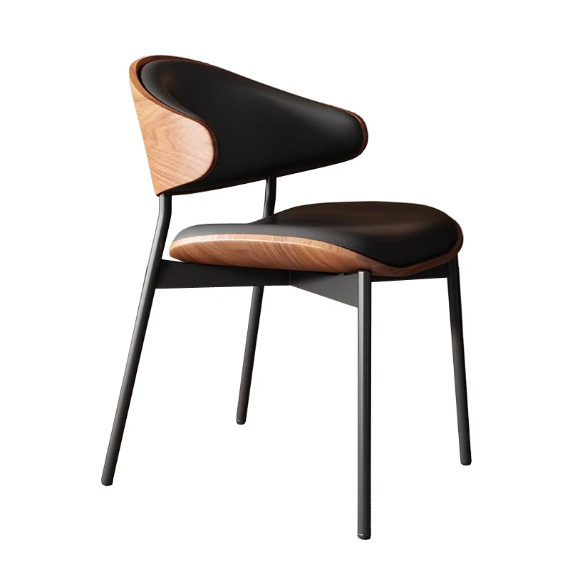 Modern Luxury Wooden Restaurant 4 6 8 Dining Chairs Hotel Kitchen Cafe Table Leather Metal Banquet Kitchen Upholstered  Designer