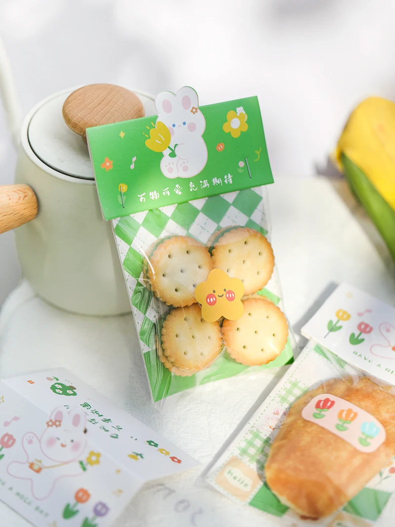 Bolsa de dulces bonita, tarjeta de encabezado para empaque de galletas, tarjeta creativa de papel para galletas de azúcar y crema, utensilios de repostería y cocina