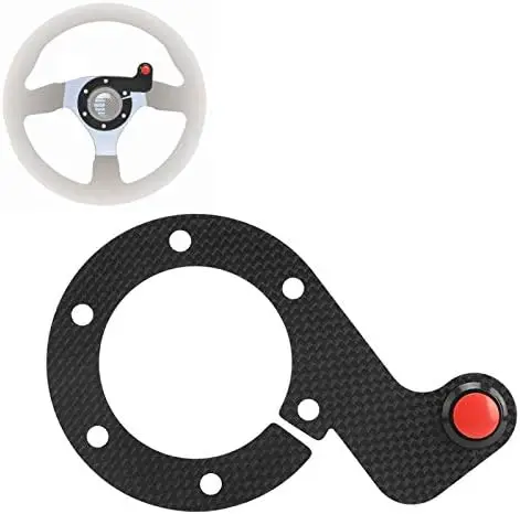 

Momo Steering Wheel Horn Button - Carbon Fiber 6-Bolt Horn Kit for OMP, Nardi, Sparco - Single Button