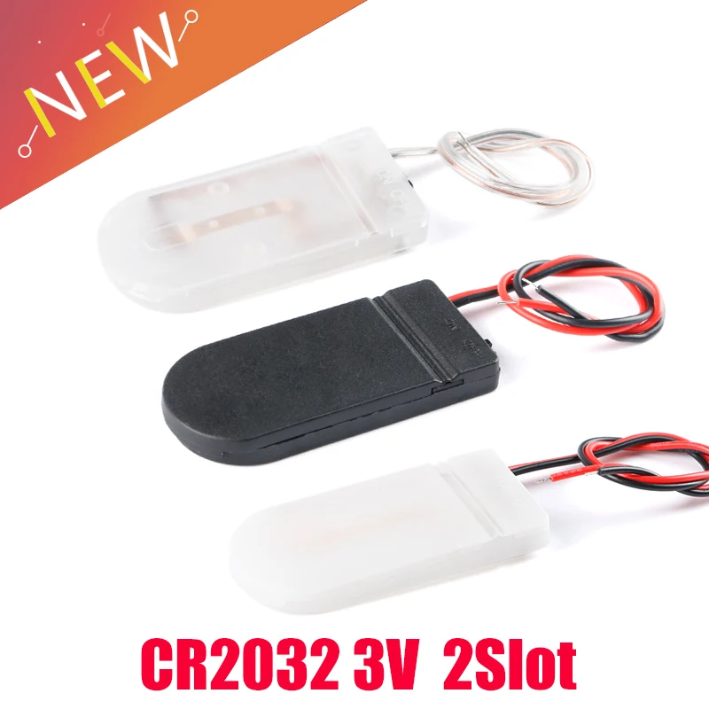 5Pcs/1pc CR2032 Button Coin Cell Battery Socket Holder Case Cover With ON/OFF Switch 3V x2 6V Battery Storage Box