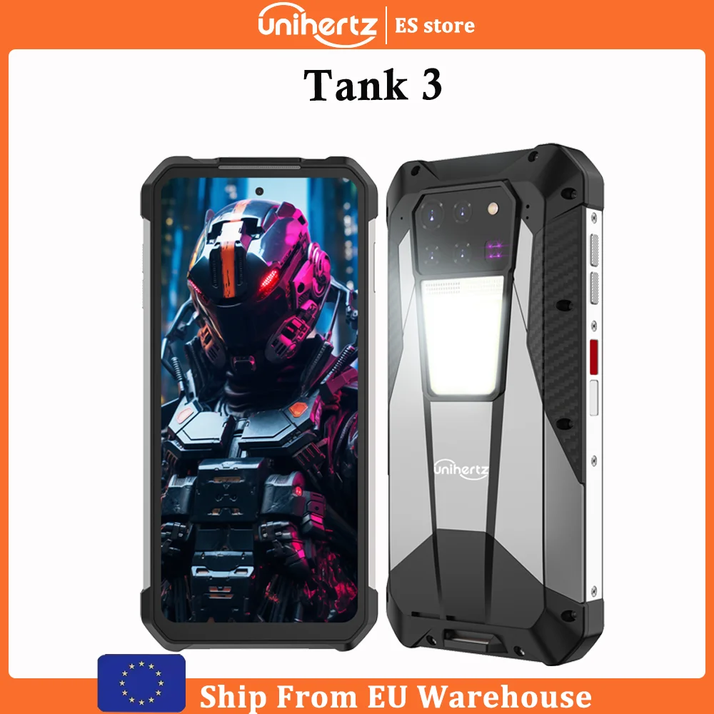 Smartphone robuste Unihertz Tank 3 8849 5G 32 Go 512 Go Android, appareil photo 200 MP, batterie 23800 mAh, chargeur 120 W, téléphone portable 6,79 pouces FHD Wi-Fi 6