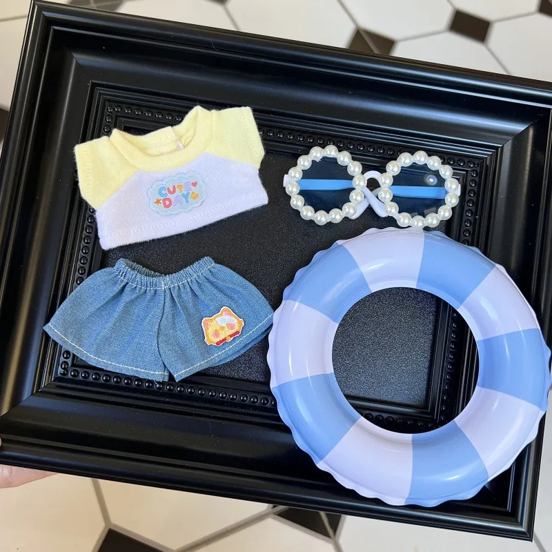 

Labubu Doll Clothes New 1st 2nd and 3rd Generation Labubu Vinyl Doll Clothes Accessories Labubu Outfit Party Blue Doll Clothes
