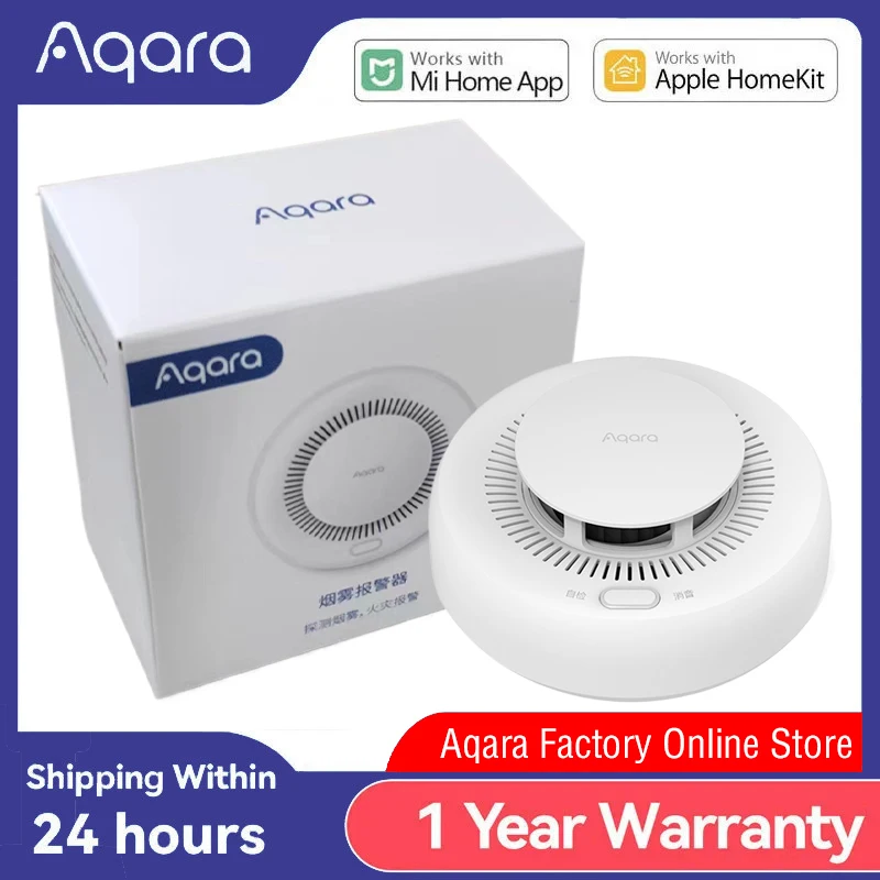 Aqara Smart Smoke Detector ZigBee Smart Fire Alarm Monitor Sound Alert Home Security APP Remote Control For Mi home Homekit