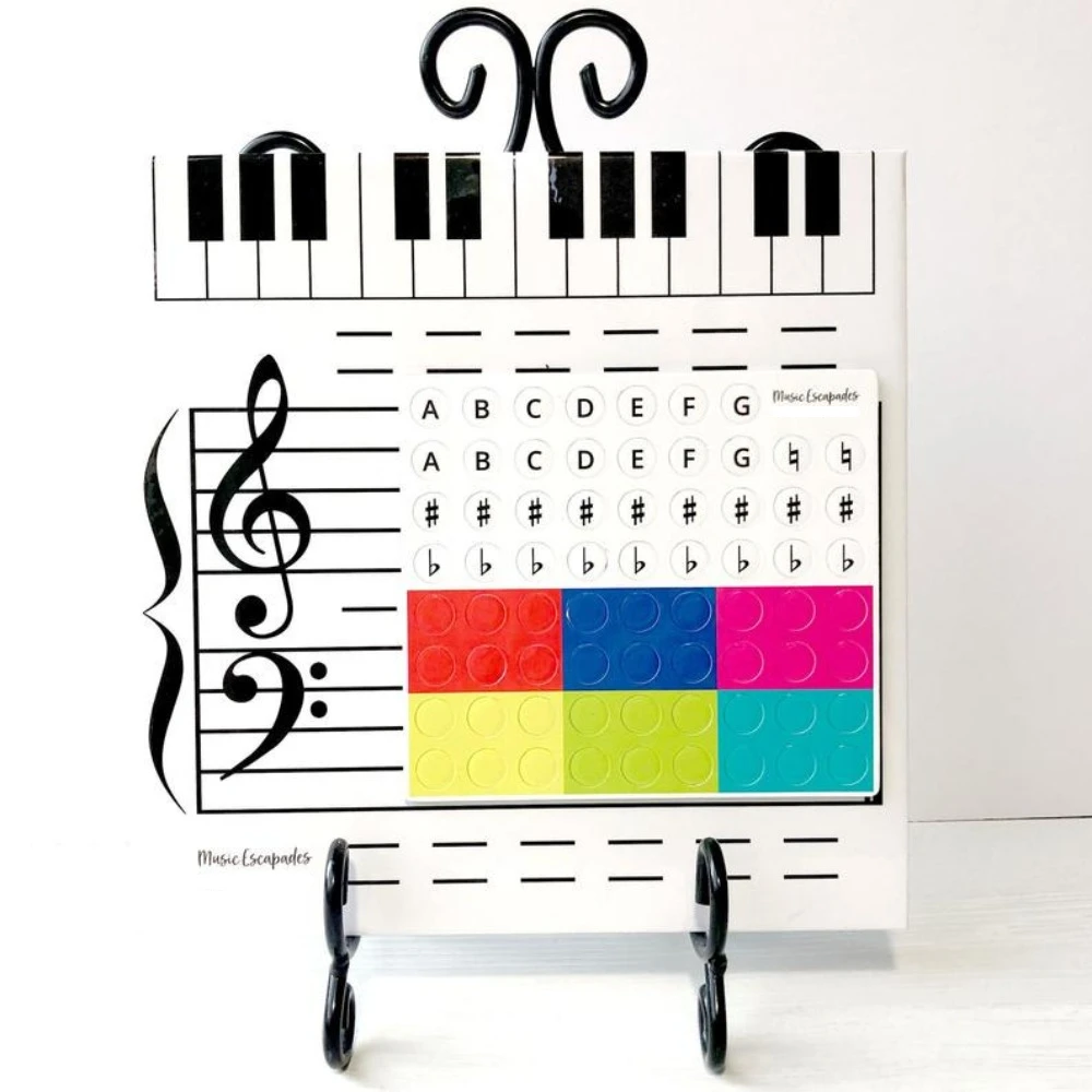 Writing Music Score Whiteboard Erasable Reusable Music Teaching Tool Dry Wipe Practice Magnetic Music Notes Stickers Students