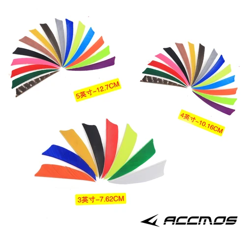 Imagen 2 del producto 50 Uds pluma de flecha 3/4/5 pulgadas pluma de pavo ala derecha tiro con arco caza flecha escudo Plume accesorios de paleta