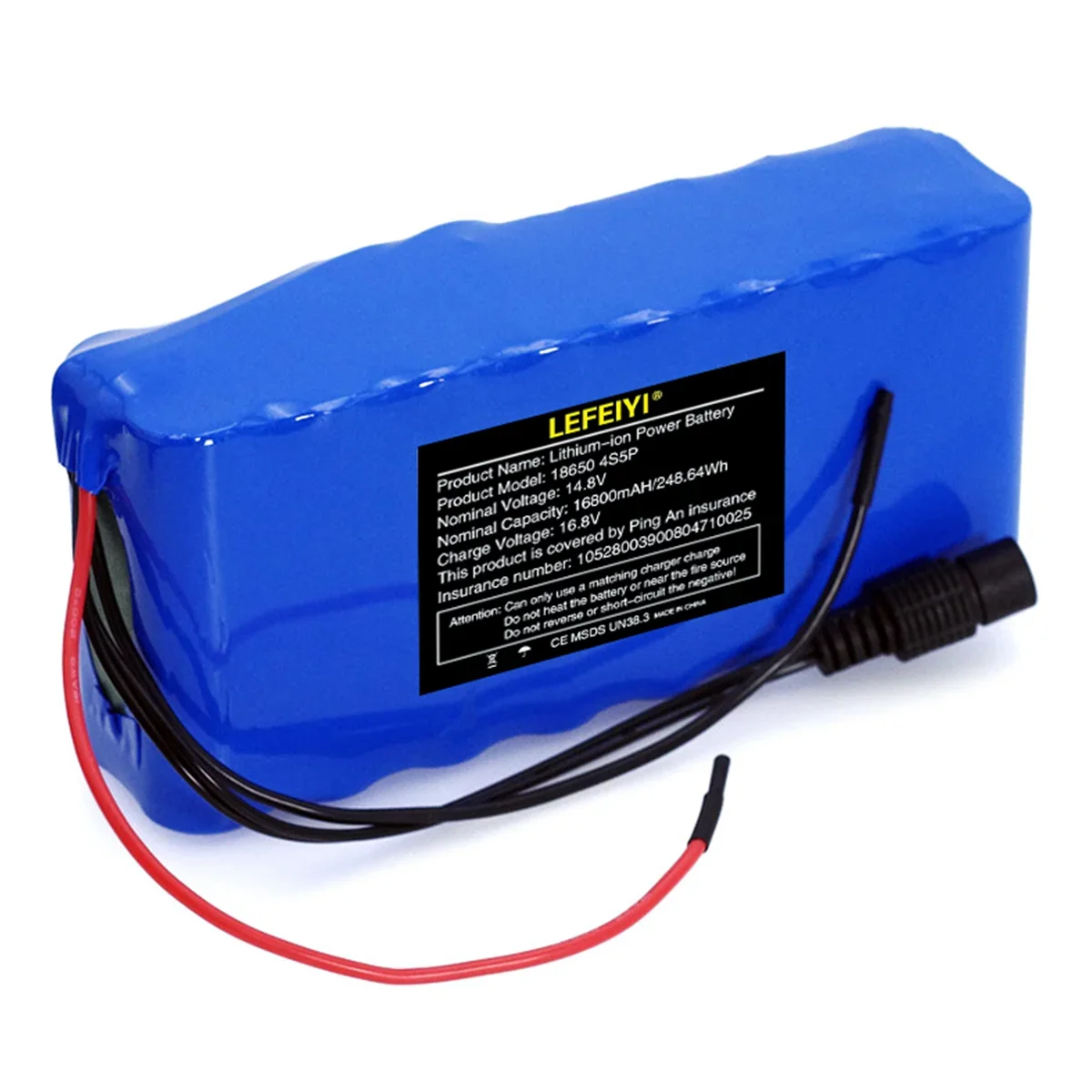 14.8V/16.8V 16.8Ah 4S5P Large Capacity 16800mAh 18650 Lithium Rechargeable Battery Pack with BMS Light LED Lamp POWER