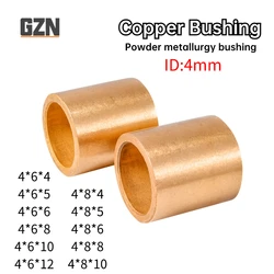 10PCS Free Shipping Inner Diameter 4mm Brass Bushing Powder Metallurgy Oil Bearing Copper Bushing Wear-resistant Guide Bushing