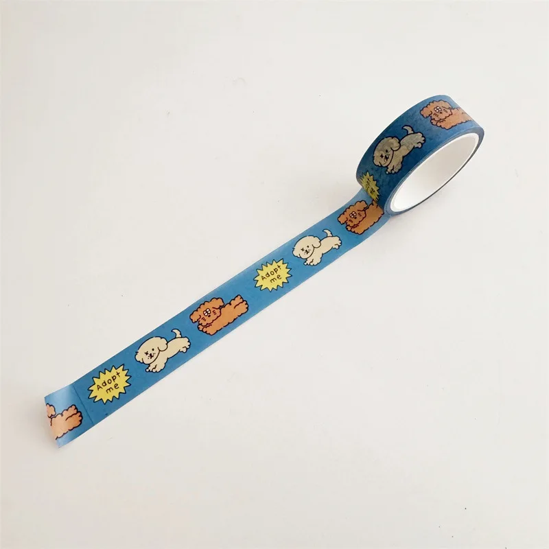 

Рулонная клейкая лента васи 5 м, съемная, с дизайном Куроми, мультяшных собак и дельфинов, эстетичная декоративная клейкая лента для дневников и поделок