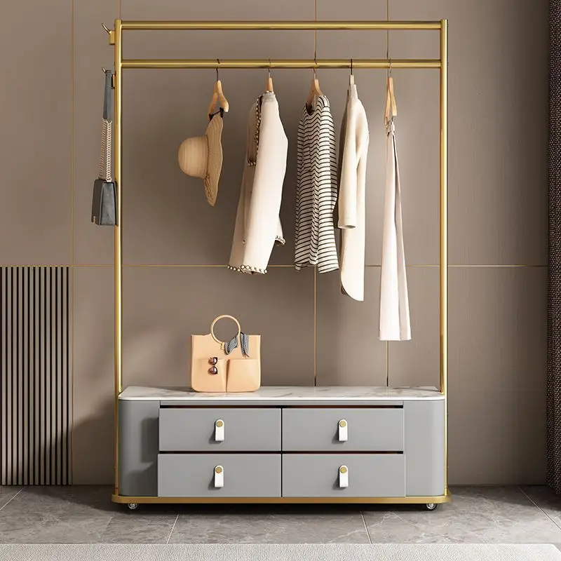 

Custom. Clothes Rack Wood Floor Coat Stand Bedroom Living Room Multi-Functional Household Minimalist Clothes Storage Rac