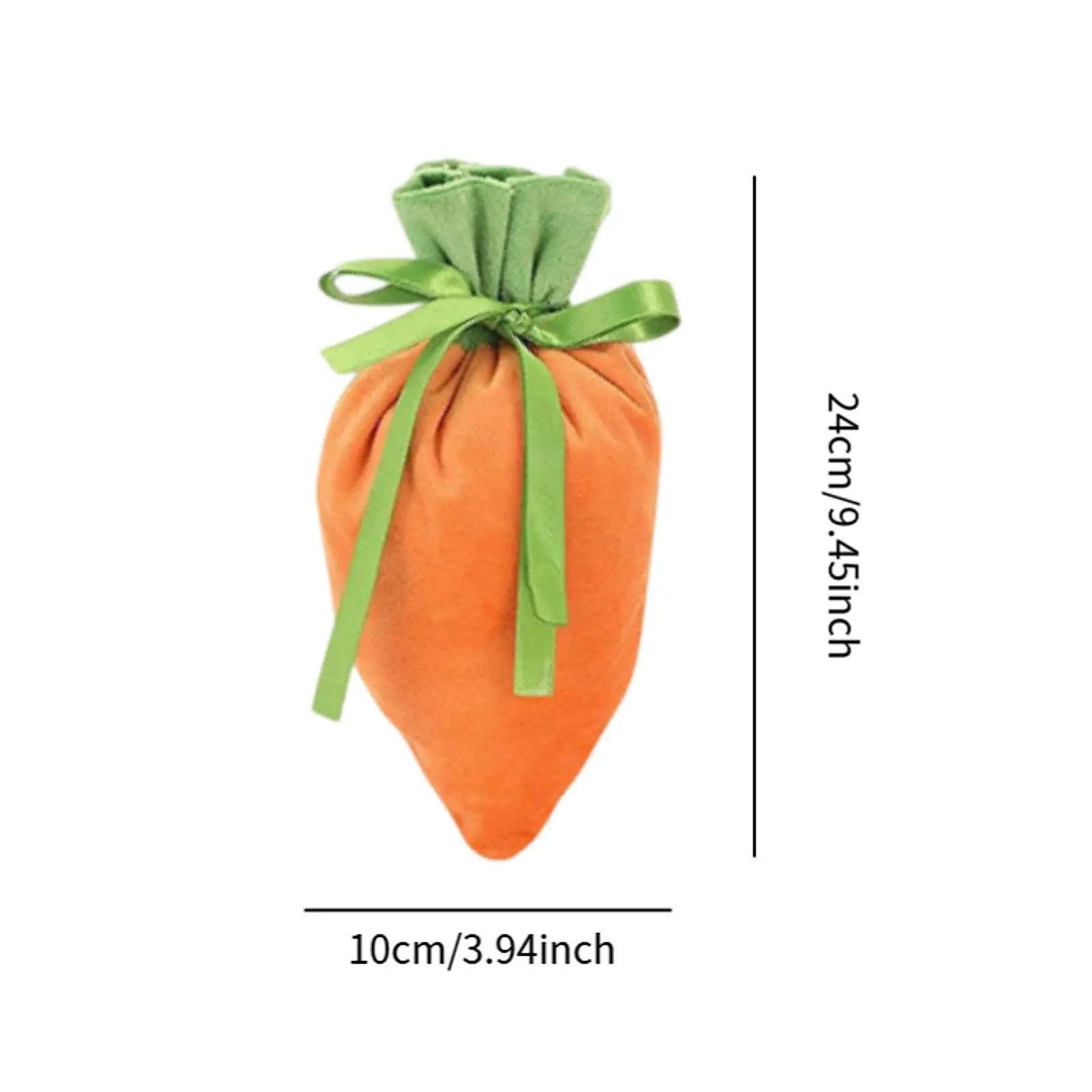 4 Pezzi Sacchetti Regalo Di Carota Di Pasqua Confezioni Decor Pouch Cartone Animato A Forma Di Carota Ornamento per Feste All'aperto Festival Anniversario