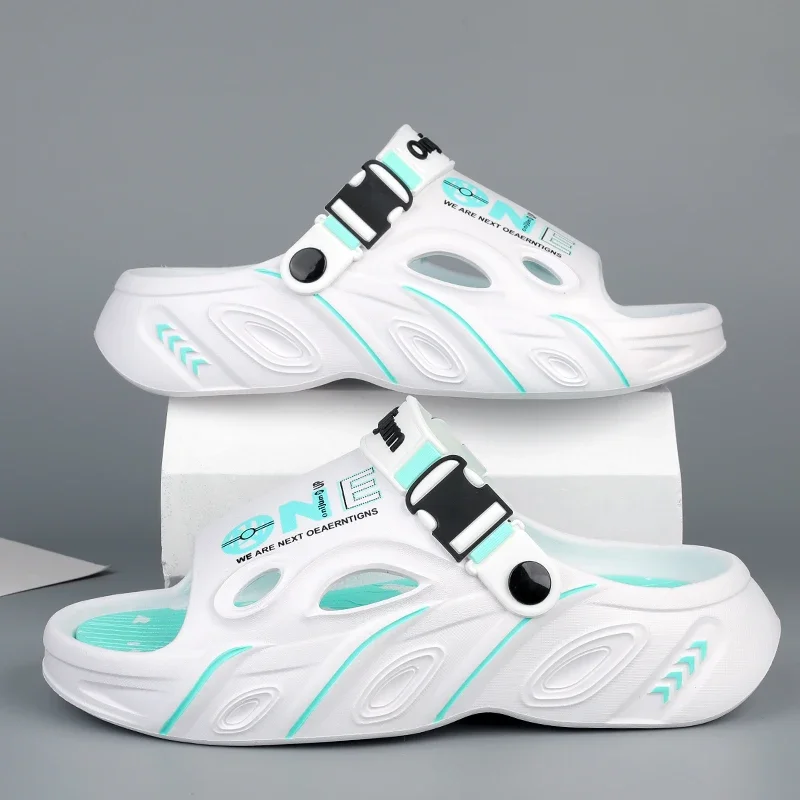 2025 nuevas zapatillas de mujer, sandalias deslizantes de verano de doble propósito, suela blanda EVA, Unisex, para hombres y mujeres, zapatos de playa para caminar en interiores y exteriores