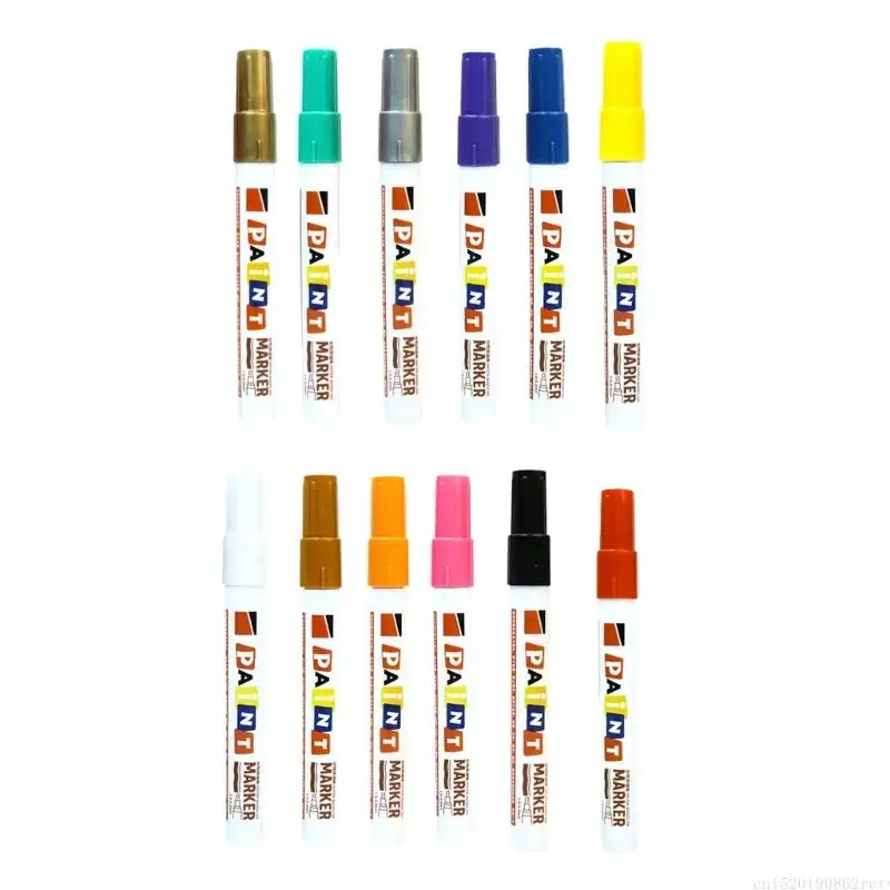 D5BB Industrial Paint Pen Heat Resistant Paint Marker Writing For Multiple Surfaces Marking On Rubber Glass Metal Plastic