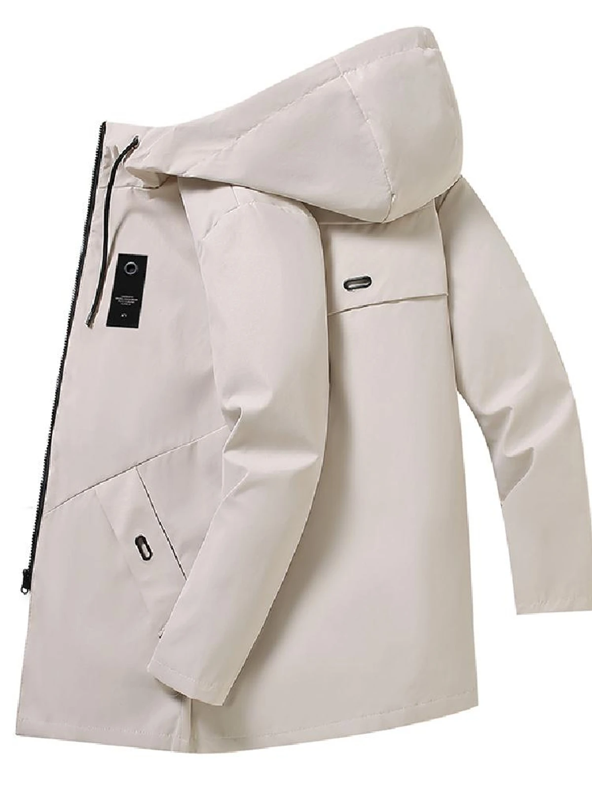 Heren Winter Verdikt Katoen Jaet Warm Fce Gevoerd Halflange Jas Jeugd Faion Anti-Koude Bovenkleding Polyestervezel