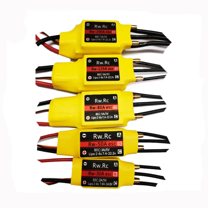 10A/20A/30A/40A/50A/60A/70A/80A/100A/200A Brushless ESC with BEC RC Speed Controller For RC Airplane Helicopter