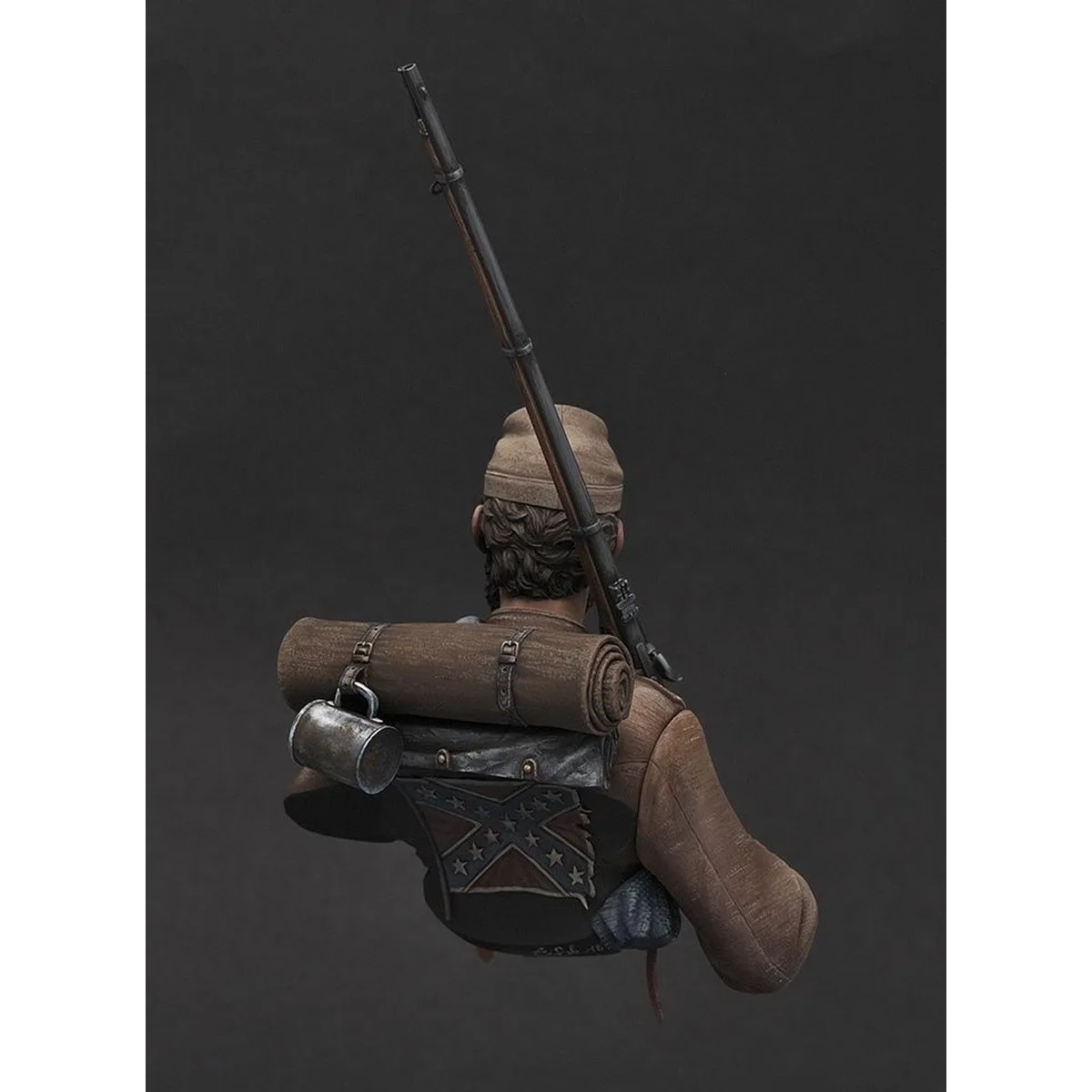 

1/10 Комплект неокрашенной модели из смолы, военная тема, бюст конфederate пехоты в разобранном виде и неокрашенная GK, 1400X