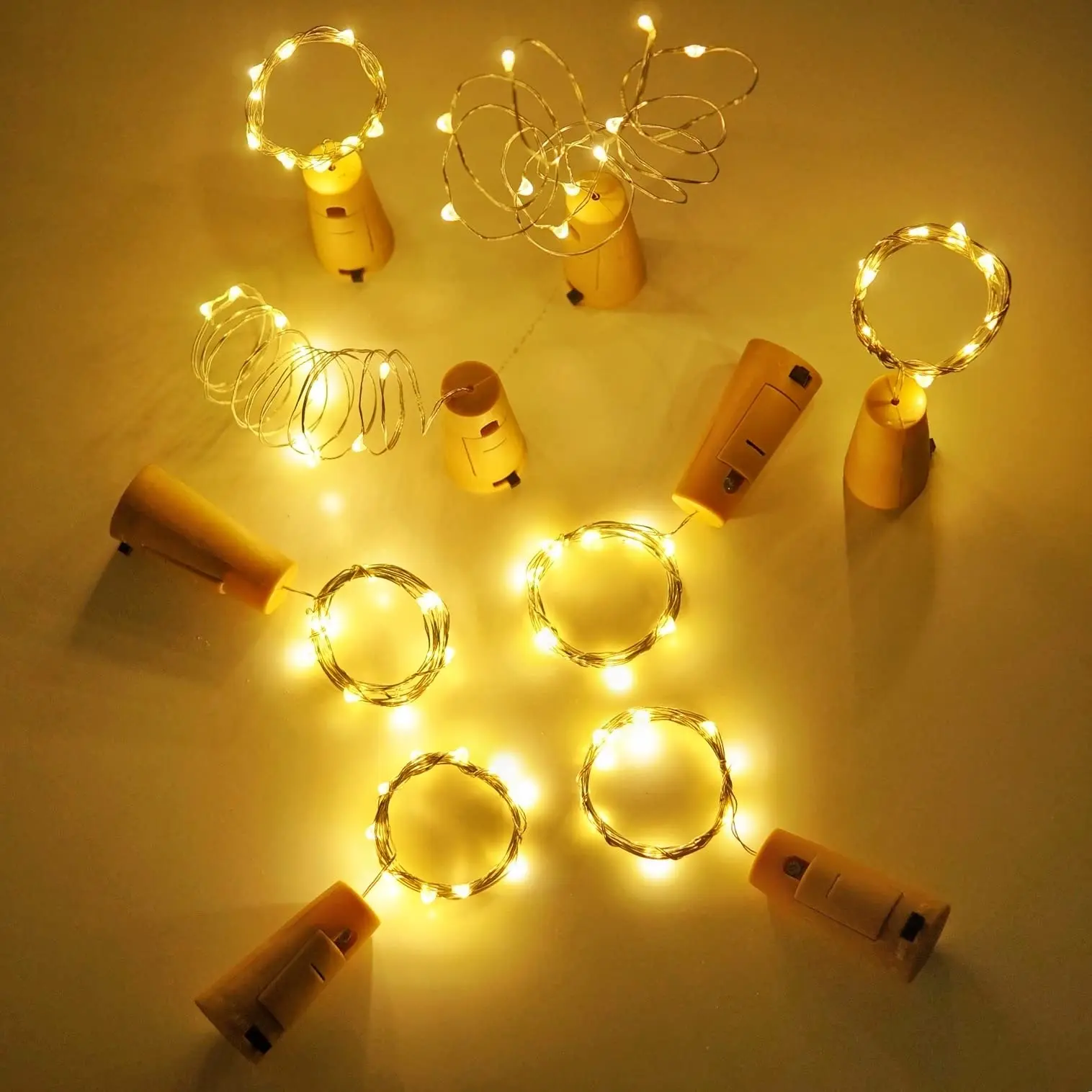 Bateria LED Garrafa De Vinho Cortiça Cortiça Luz, Fada De Natal Guirlanda Para Bar, Casamento, Decoração De Festa De Natal