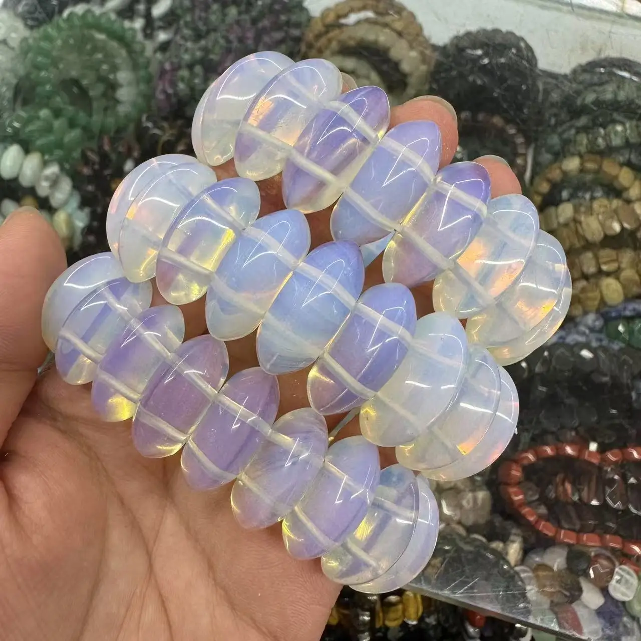 2026 New Natural Stone Blue Sand Stone Red Jasper Crystal Fluorite 10*23mm Charming Energy Fashion Gift Jewelry Wholesale