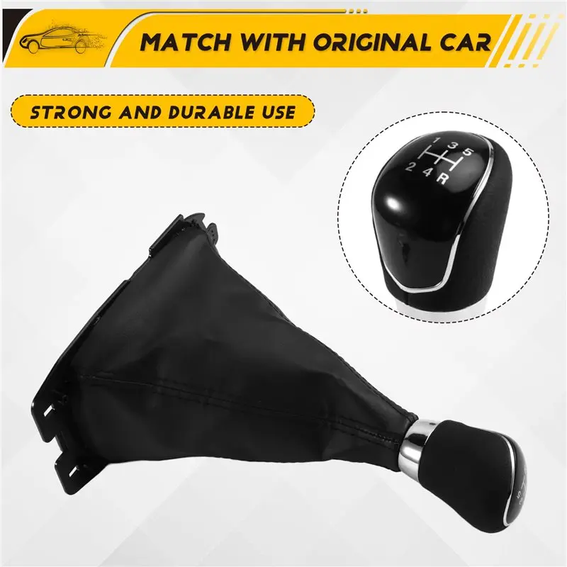 Dust Cover Included 5-Speed Gear Shift Knob For Ford Ecosport 2013-2018 Car Accessory Parts