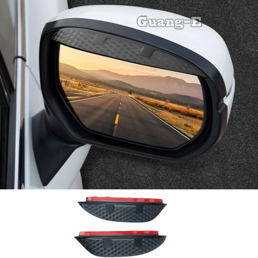 For Mazda 6 Mazda6 Atenza 2020 2021 2022 2023 Car Body Cover Sun Visor Shade Eyebrow Rearview Side Glass Mirror Trim Frame 2Pcs