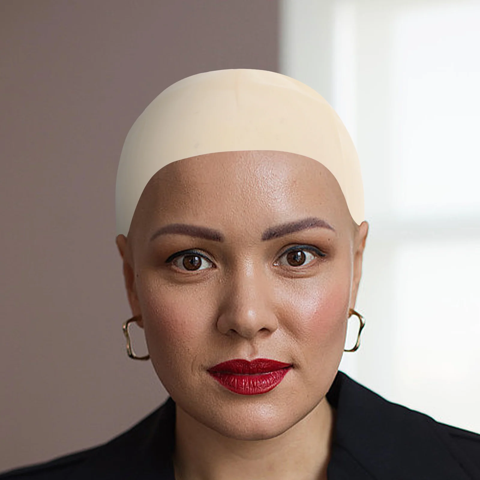 غطاء رأس أصلع من اللاتكس عالي الجودة ومتين ومناسبات تنكرية بيئية لحفلات الهالوين مقاس واحد يناسب الجميع #3