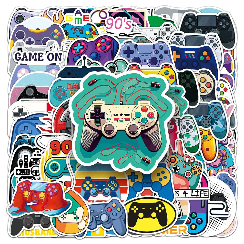 

10/30/50/100pcs Cartoon Game Console Graffiti Stickers Skateboard Laptop Phone Funny Waterproof Sticker Classic Cool Kids Toys