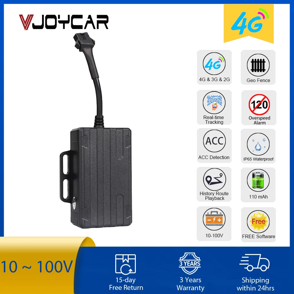 

Global 4G Motorcycle GPS Tracker LK210 ACC Detection 10-100V Cut off Oil Remote Car Security Alarm Vehicle GPS Locator Free APP