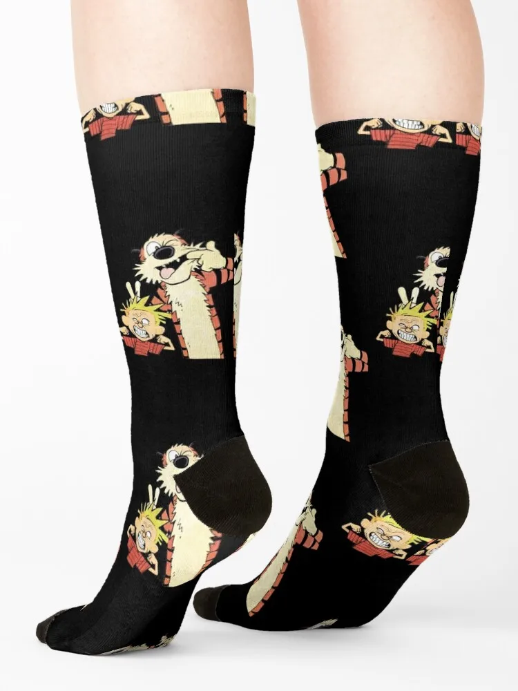 Calvin And Hobbes Bill Watterson Socks Rugby heated Crossfit Socks Female Men's