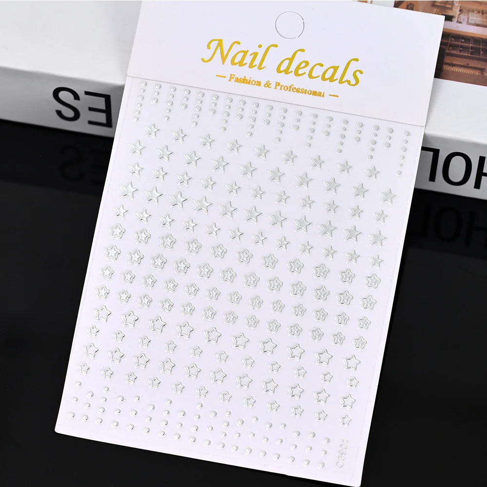 1pcs Star Nail Art Stickers Gold Silver Nail Design Self-Adhesive Multicolored Starlight Adhesive Sliders Nail Art Decoration