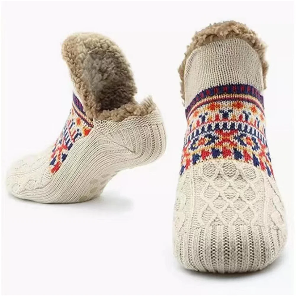 1 paar Herbst und Winter Boden Socken Hause Warme Frauen Männer Socken Schnee Socken Schlaf Teppich Socken Hausschuhe Männer Nicht-slip Yoga Socken