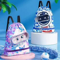 Borsa da nuoto per bambini Borse a tracolla portaoggetti impermeabili per bambini Zaino per bagagli a mano Borsa di separazione asciutto e bagnato Custodia di grande capacità