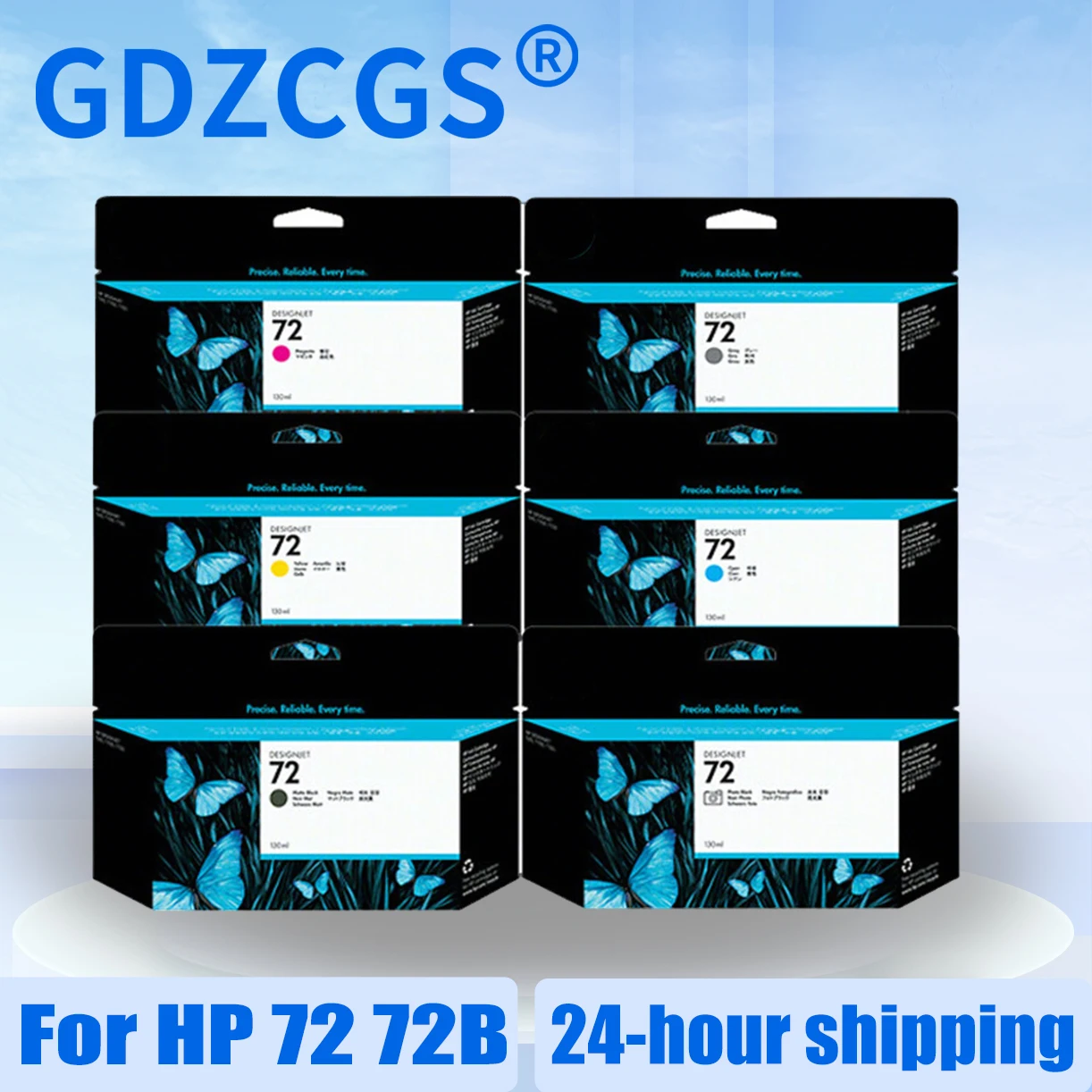 New For HP 72 72B Ink Cartridge For HP Designjet T610 T620 T770 T790 T795 for HP72 T1100 T1120 T1200 T1300 T2300 3WX06A