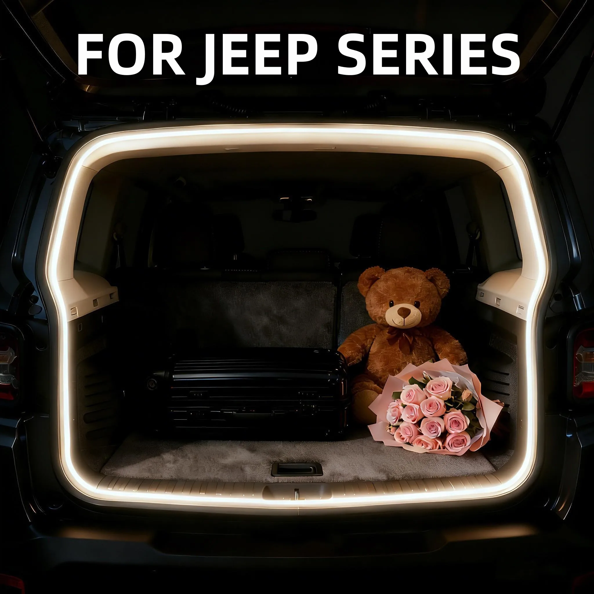 For 2015-2025 JEEP RENEGADE CHEROKEE COMPASS Trunk Light Modification Light Atmosphere Lights Rear Trunk LED Light Bar