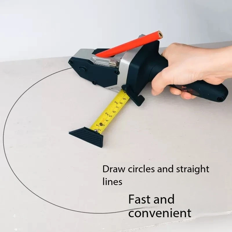 Gypsum board cutting tool, specialized multifunctional woodworking tape measure, line drawing compass, decoration tool