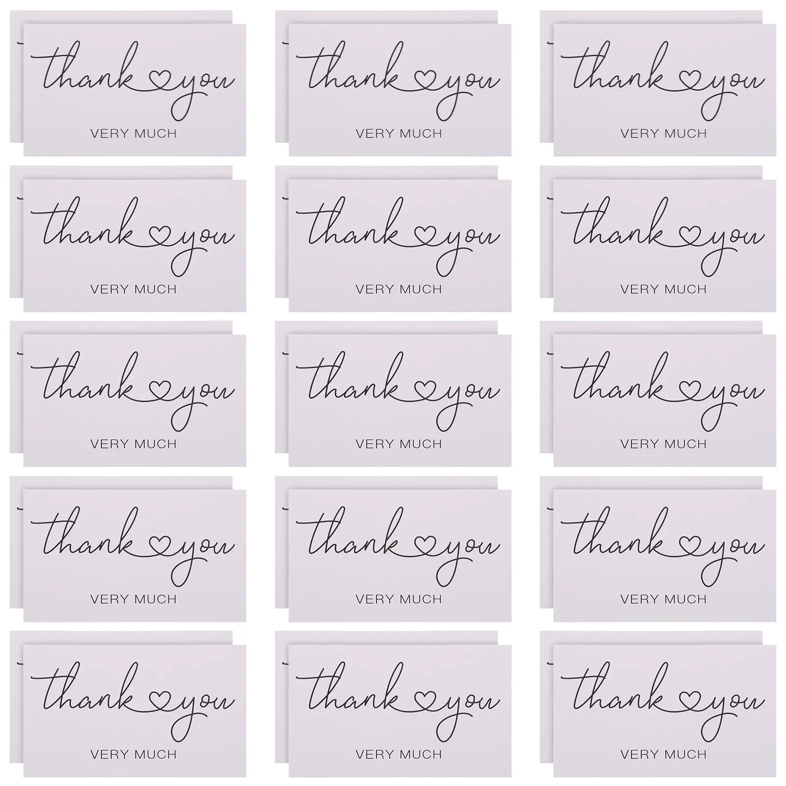 

150 шт. открыток «Спасибо» из плотной элегантной бумаги для малого бизнеса, пекарен, розничных магазинов, подарочные карточки, оптовая продажа