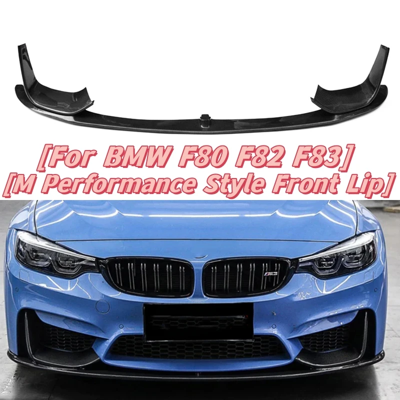 

For BMW F80 M3 F83 F82 M4 2014-2018 MP Style Carbon Fiber Front Bumper Spoiler Lip Lower Side Air Vent Hood Cover Splitter Kit